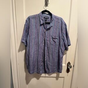 Lands End men’s short sleeved linen button down